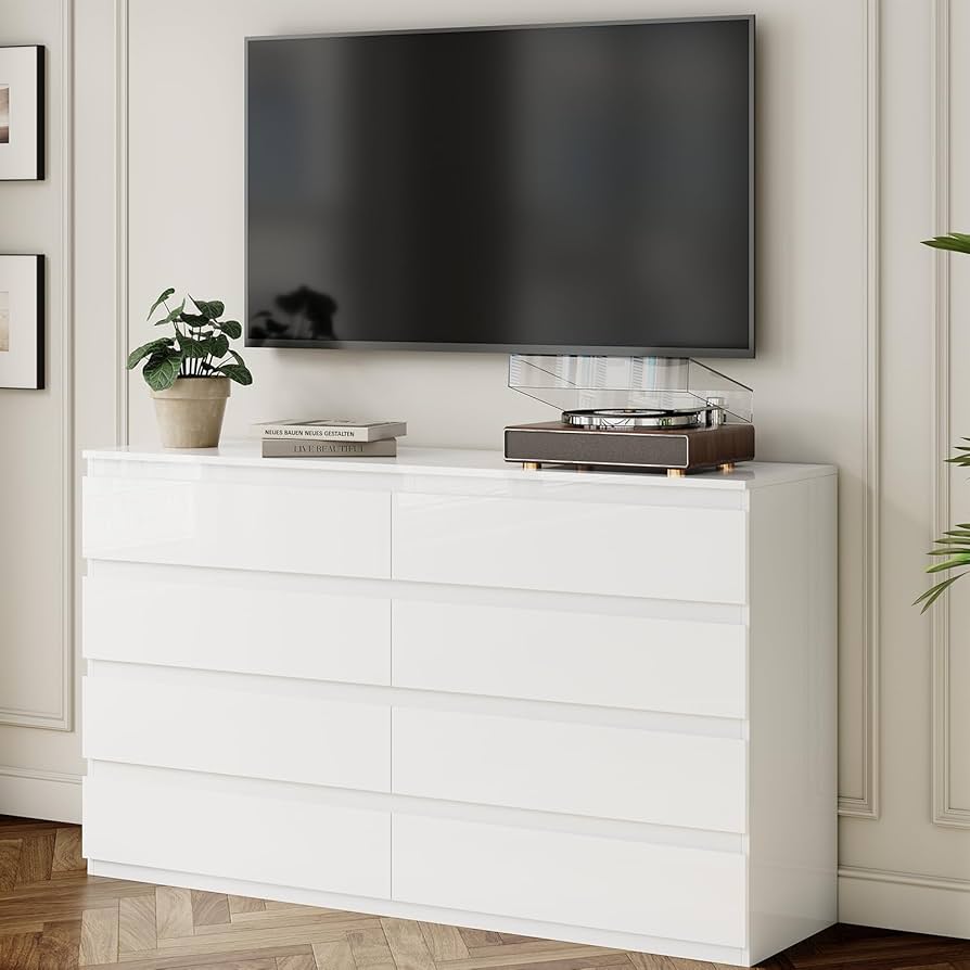 3-DRW Chest White アシュレイ家具　アメリカ Modern 3-Drawer Chest, White Dresser for Bedroom & Closet